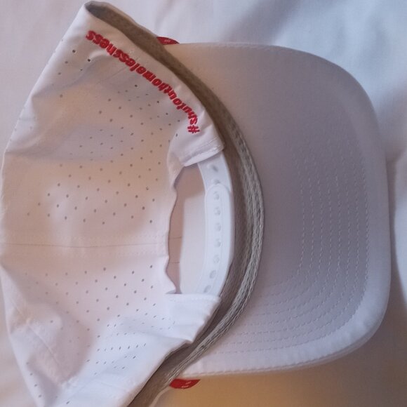 Hockey Cap Hat "Hockey Helps The Homeless" White, Stylish, New, Adjustable - Picture 3 of 5